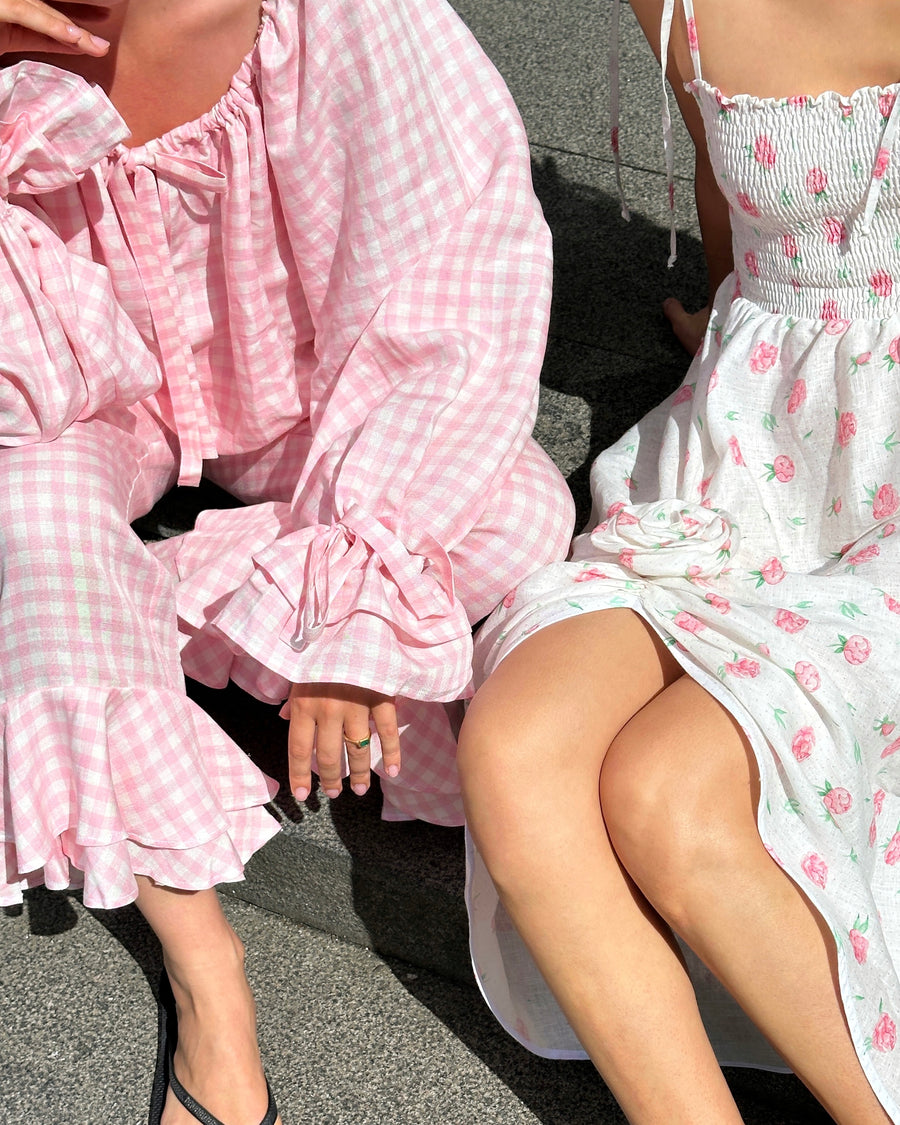 Cha-Cha Lounge Pants in Pink Vichy