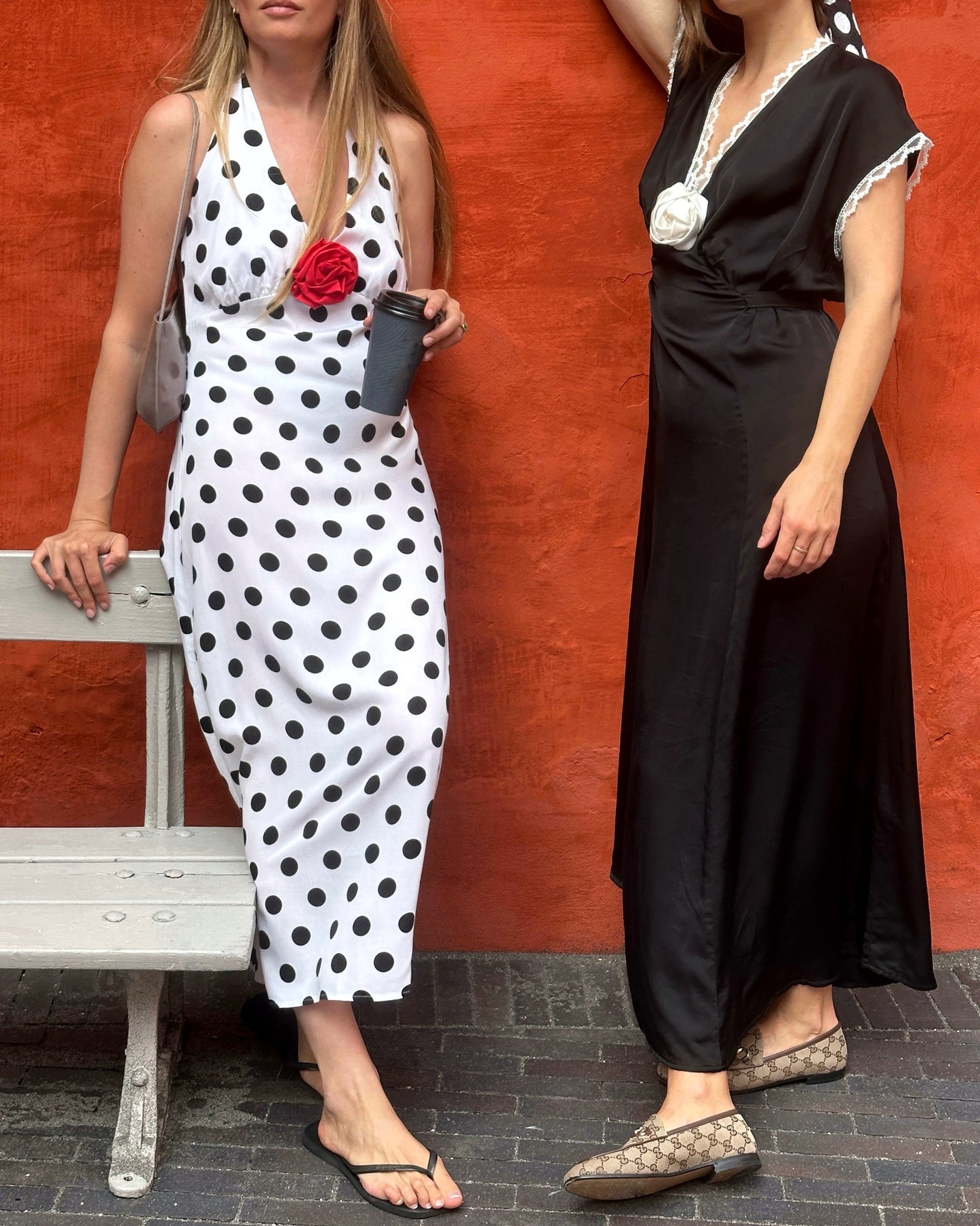 Jardin Halterneck Maxi Dress in Polka Dot