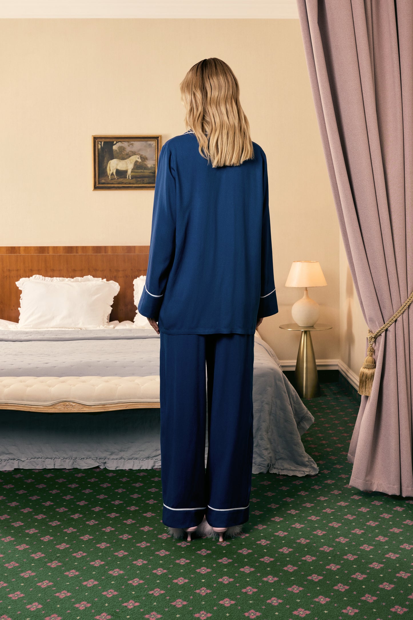 Finnegan Unisex Pajama Pants in Navy