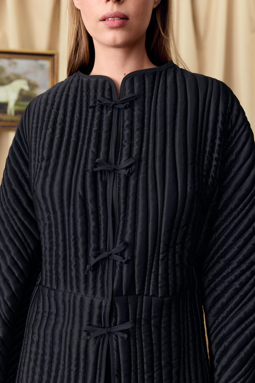 Hebao Quilted Jacket in Black