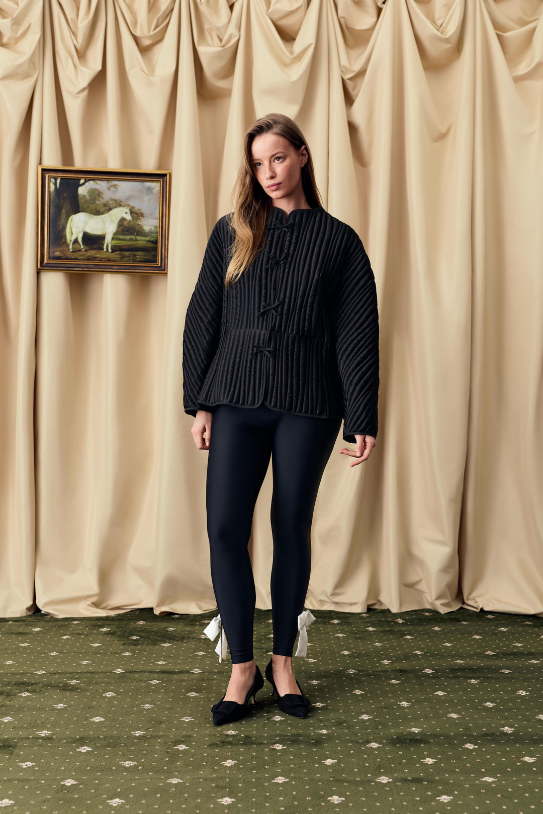 Hebao Quilted Jacket in Black