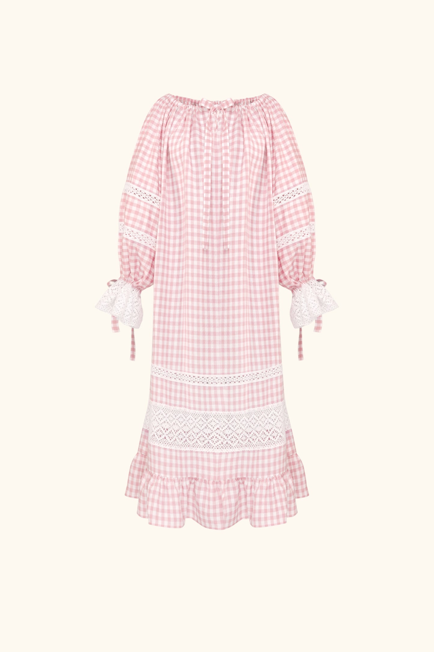 Romantica Lounge Dress in Pink Vichy