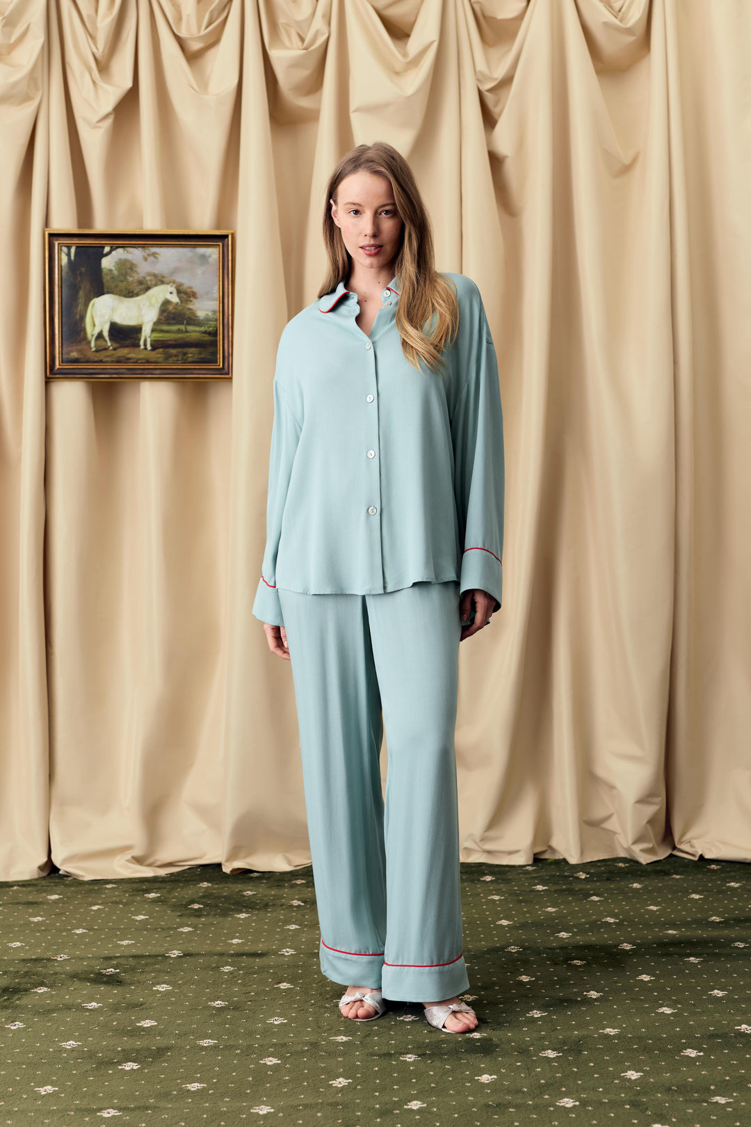 Pastelle Oversized Shirt in Dove Blue
