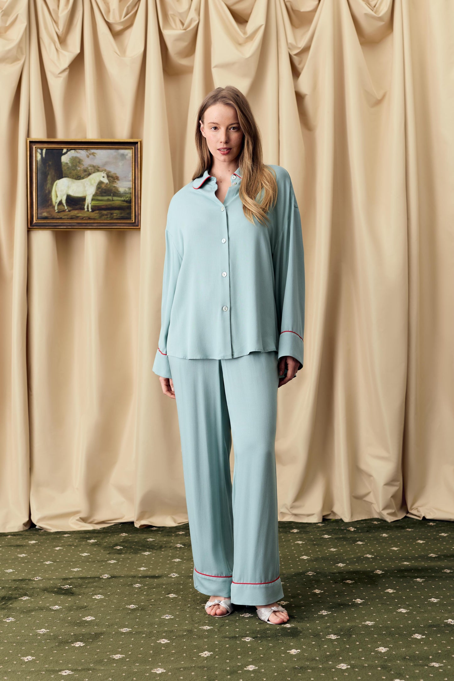 Pastelle Oversized Shirt in Dove Blue
