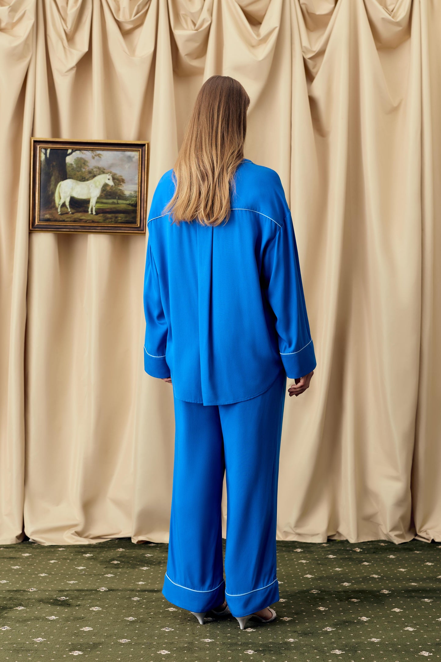 Pastelle Oversized Pants in Dusk Blue