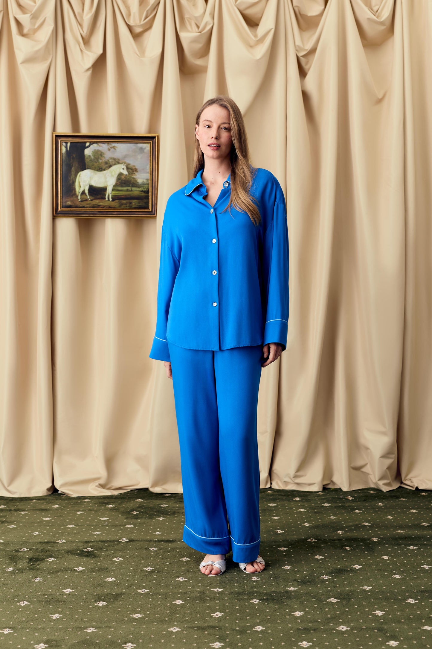 Pastelle Oversized Shirt in Dusk Blue