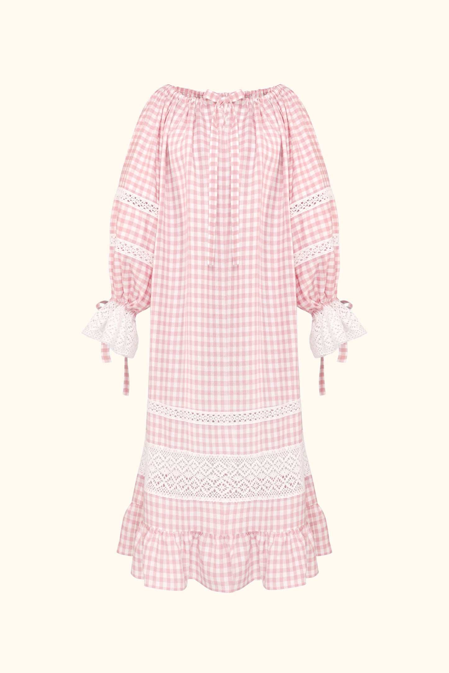 Romantica Lounge Dress in Pink Vichy