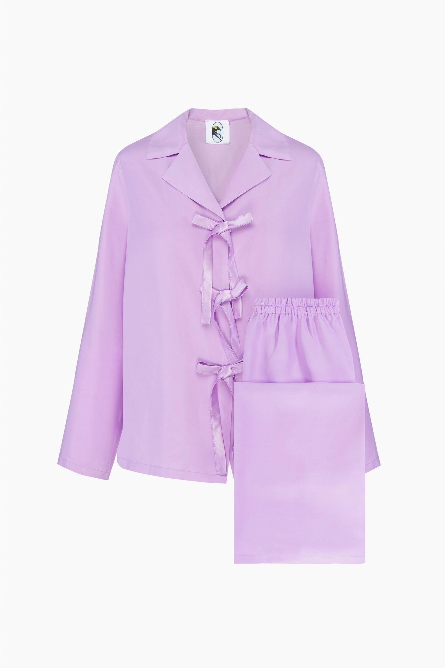 The Bow Pajama Set in Lavender