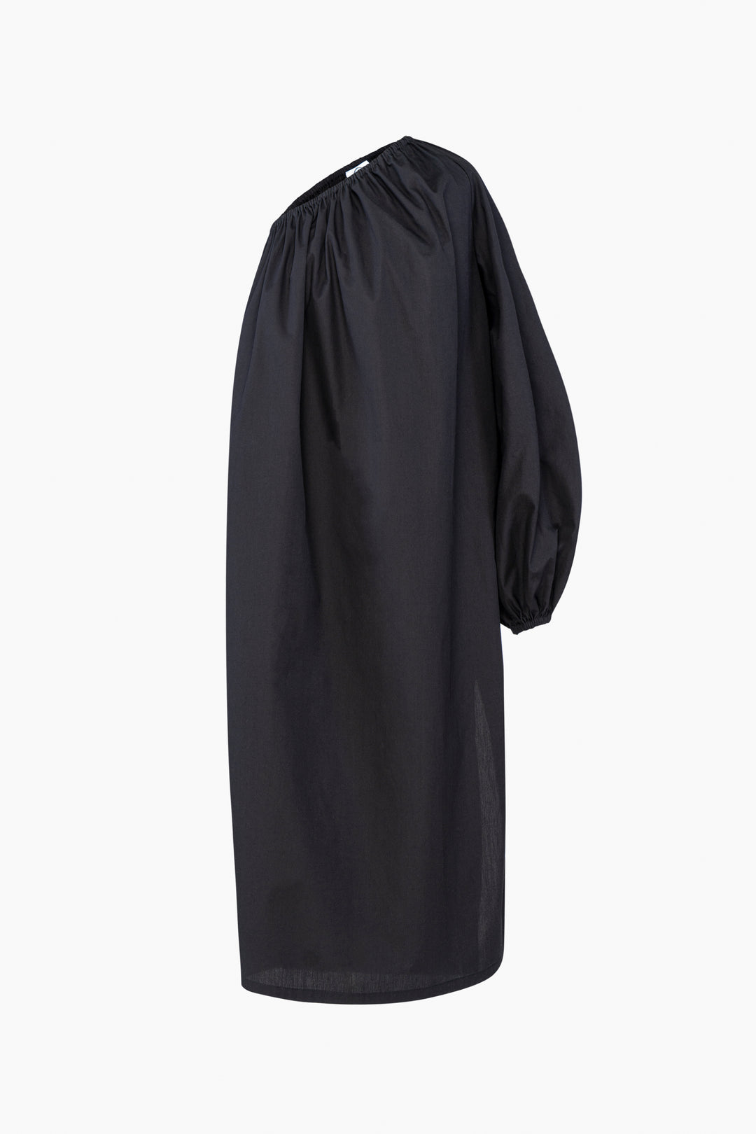 Gaia Cotton Midi Dress in Black