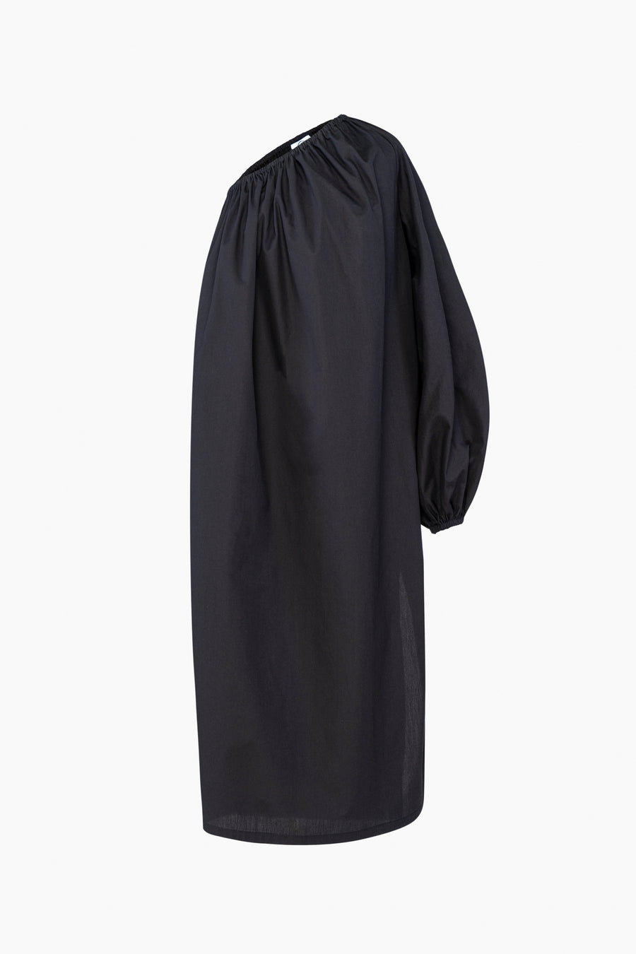 Gaia Cotton Midi Dress in Black