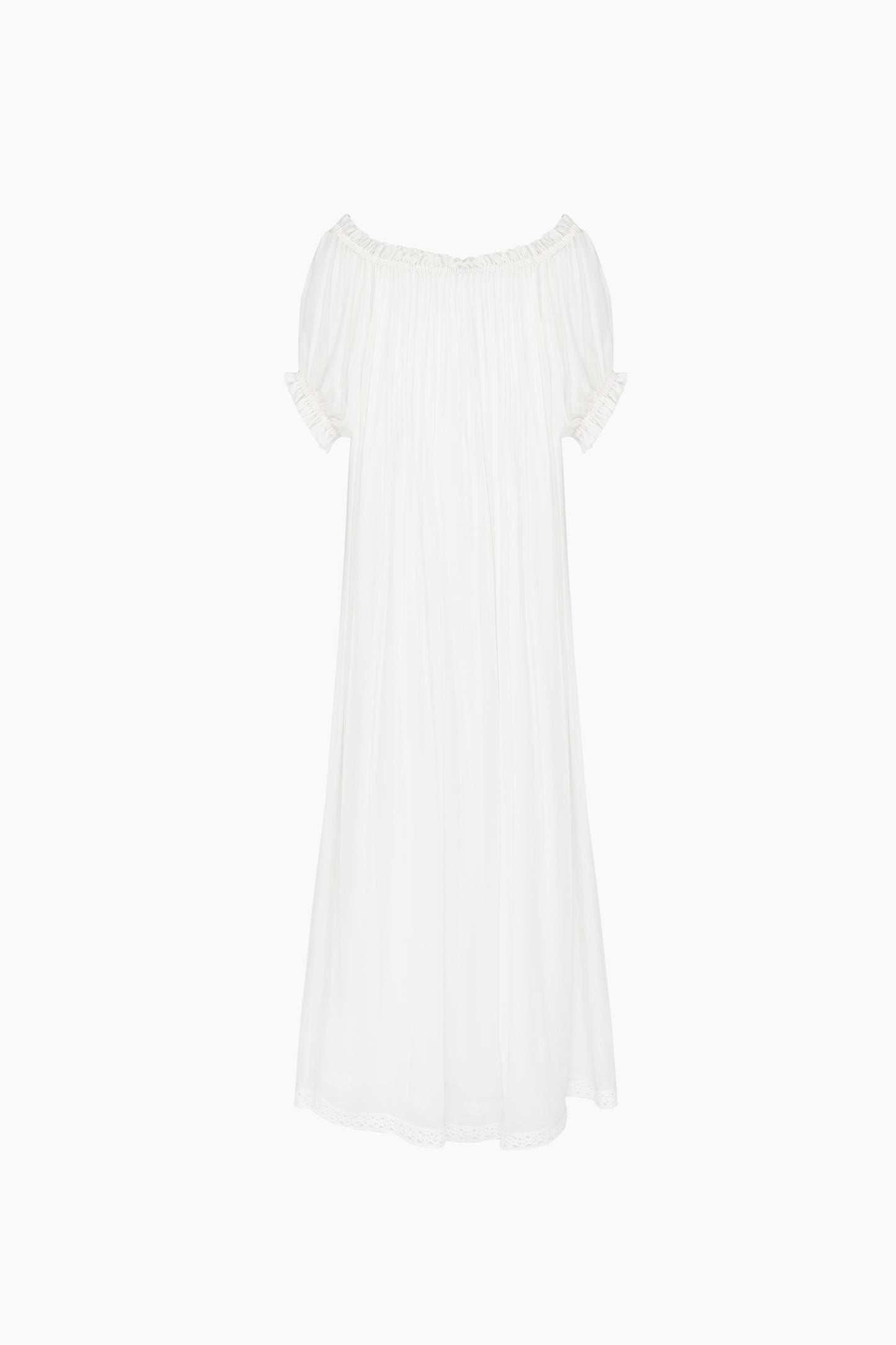 Greta Layered Linen Midi Dress in Blue Vichy