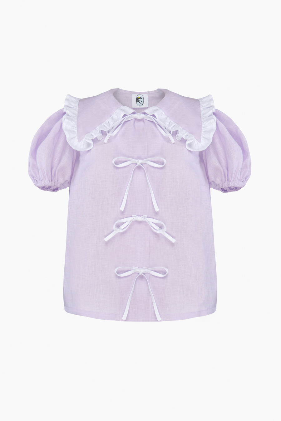 Puff Linen Lounge Shirt in Lavender