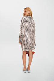 Pastelle Oversized Set with Shorts in Tie Print