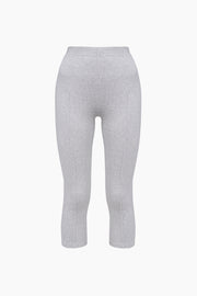 Capri Stretch-cotton Jersey Legging in Grey