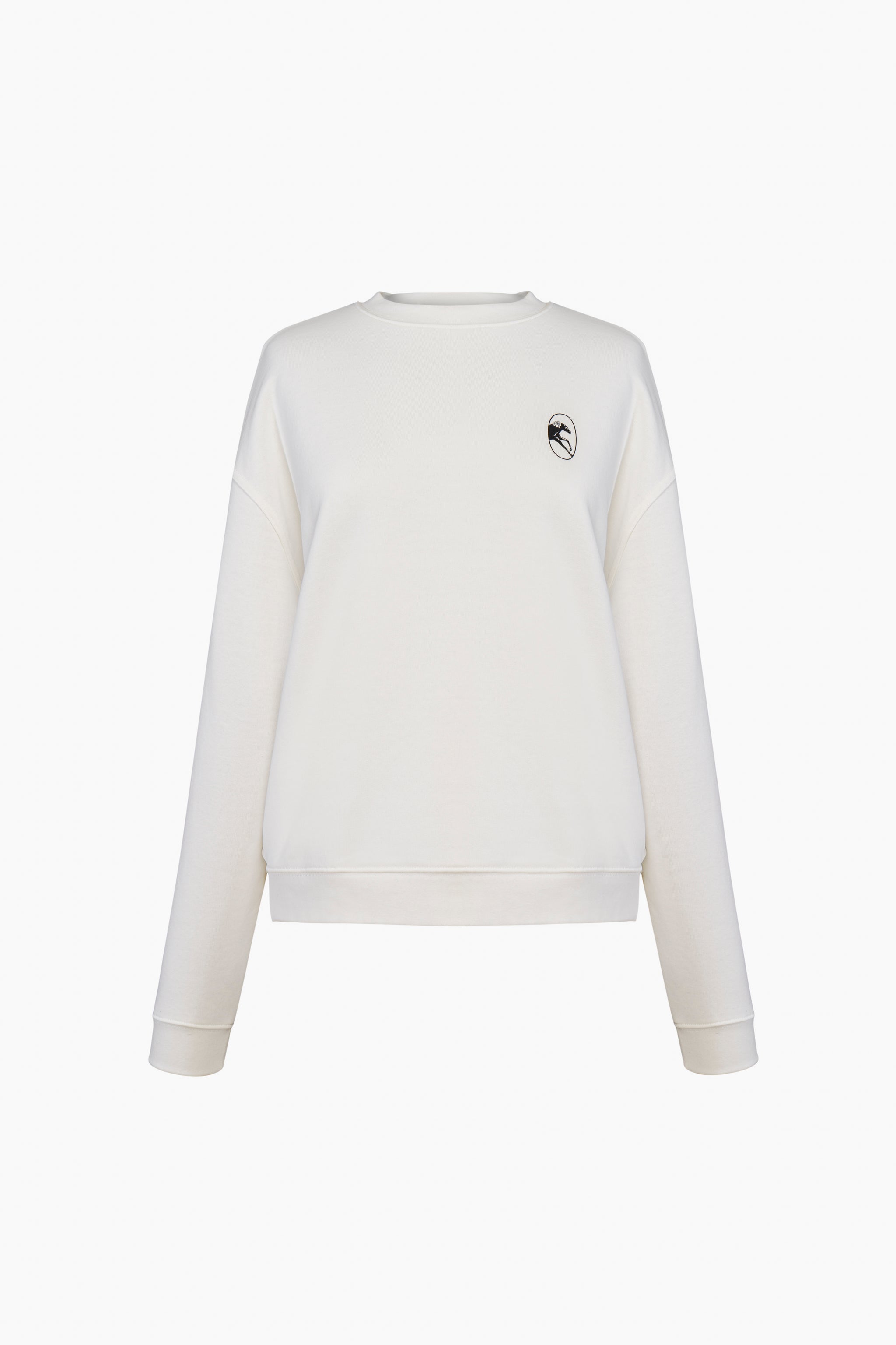 Relaxed Stretch-cotton Jersey Sweatshirt in Off-White
