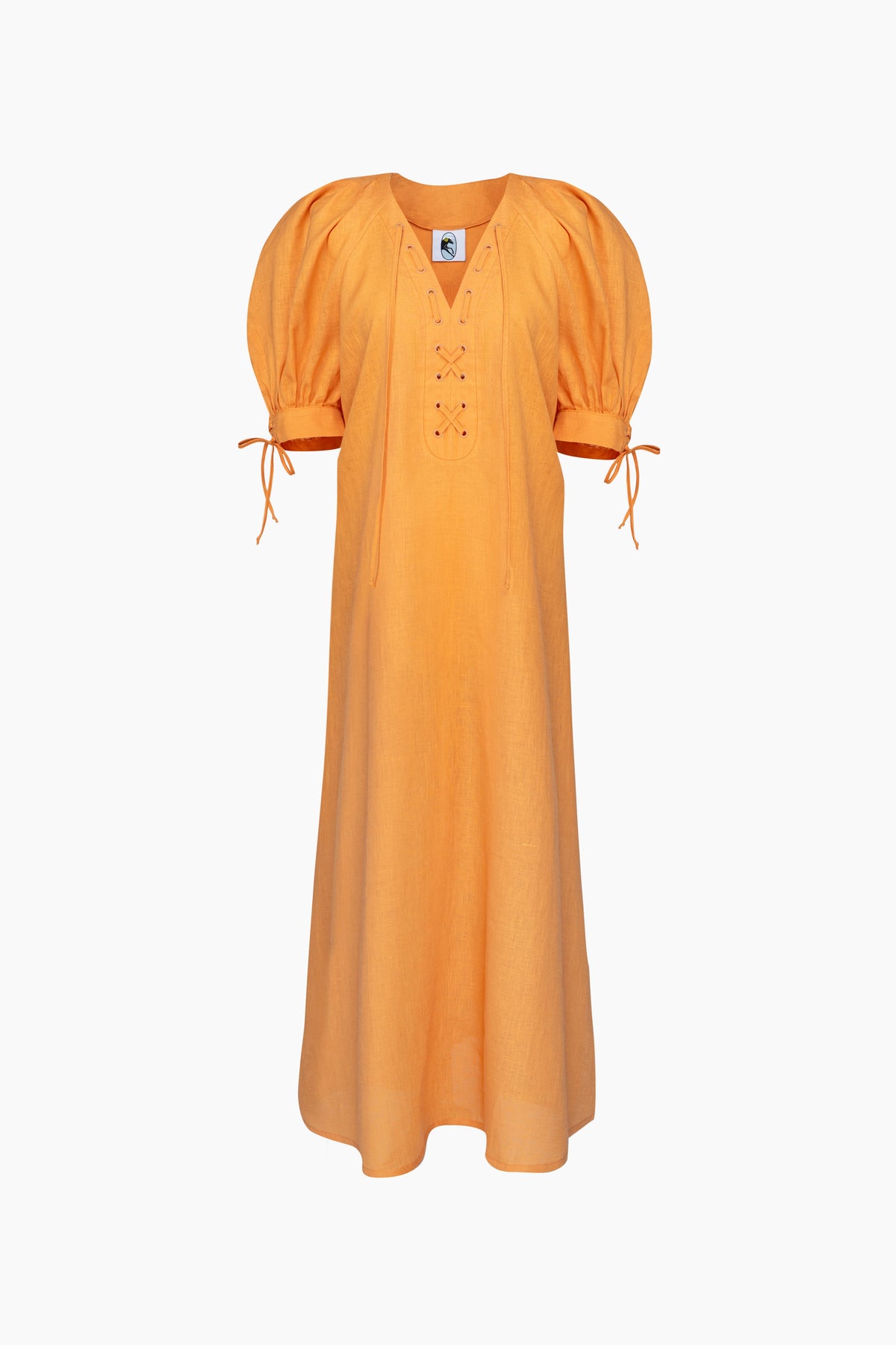 Garden Linen Dress in Coral