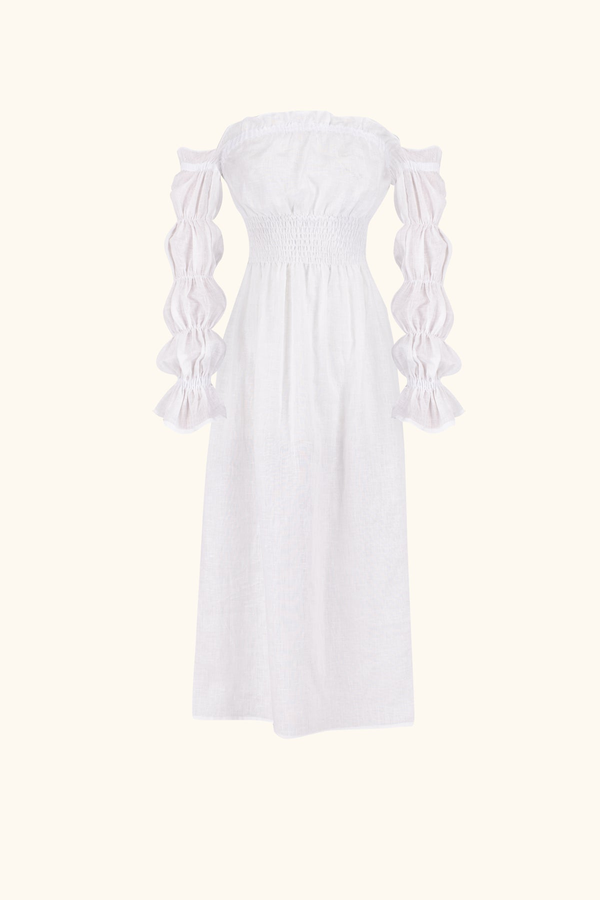 Michelin Linen Dress in White