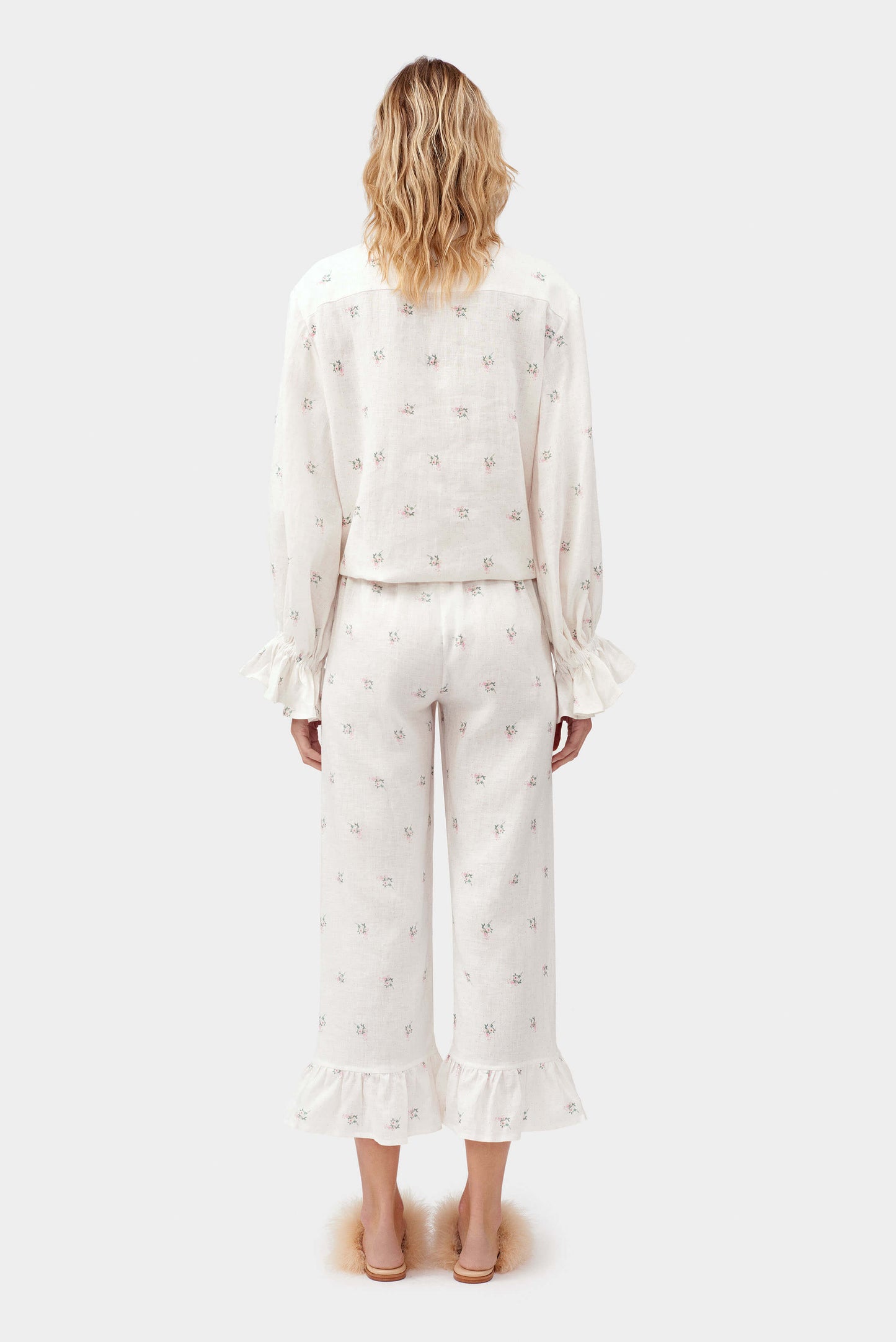 Rumba Linen Lounge Suit in Bouquets