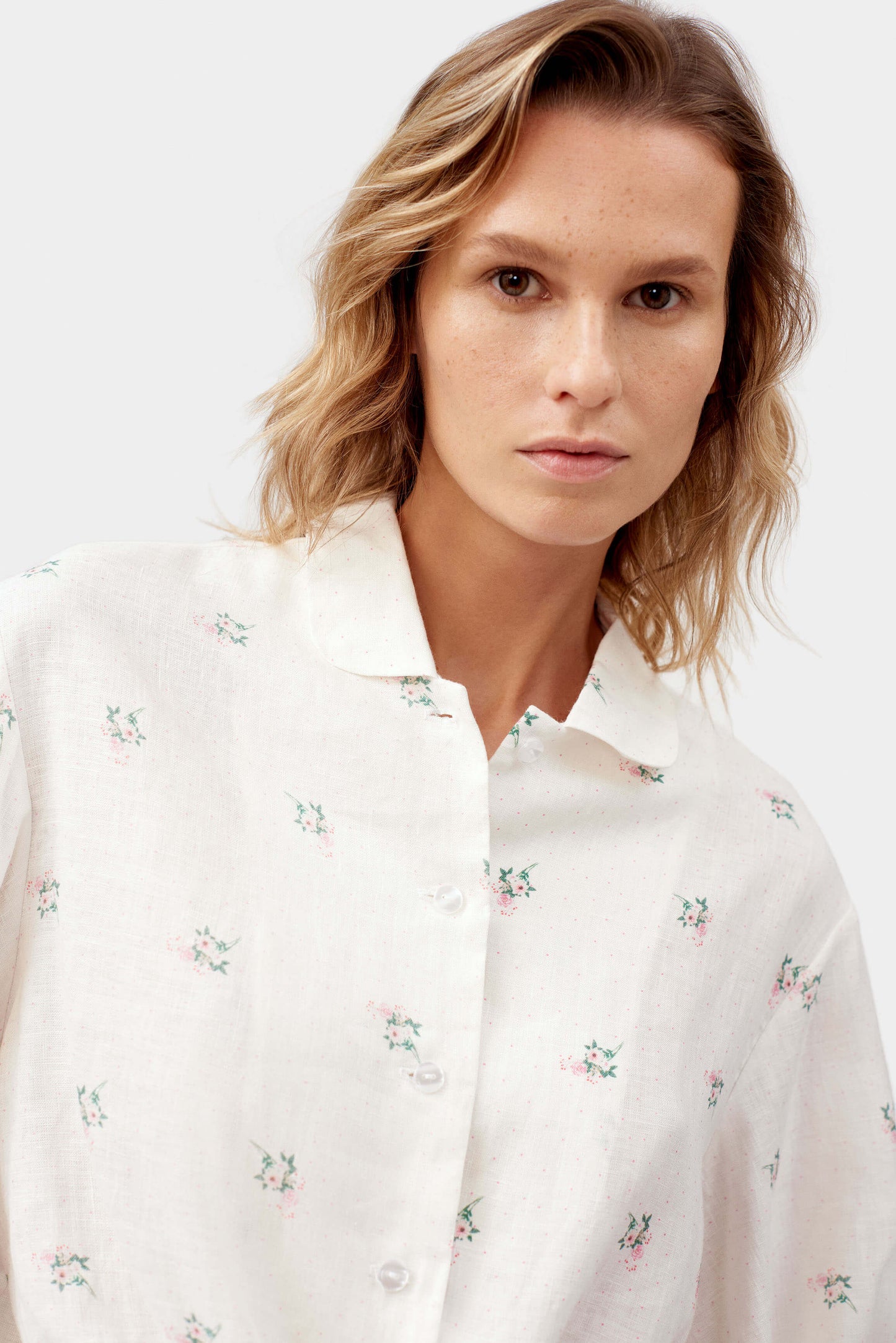 Rumba Linen Lounge Suit in Bouquets