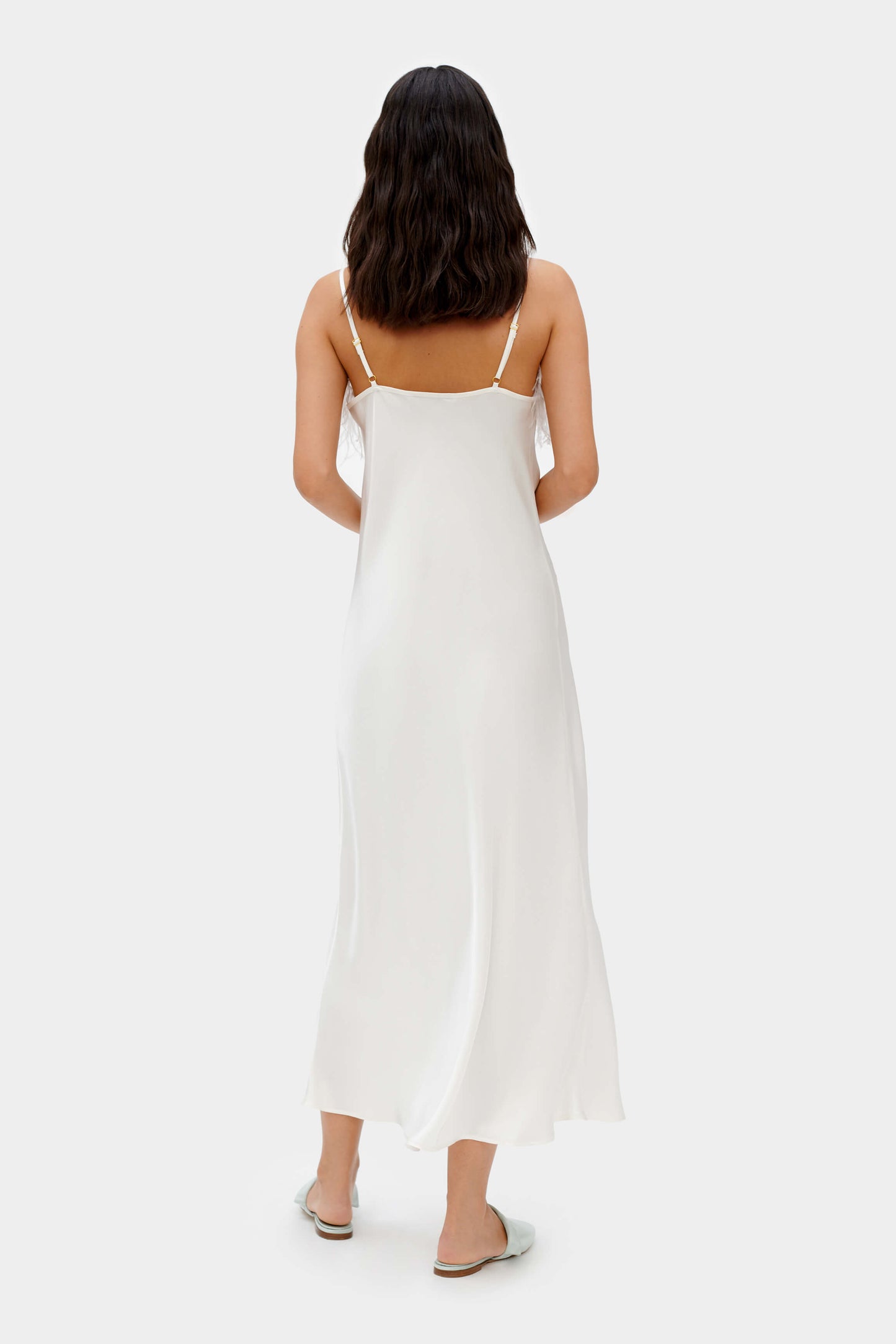 Boheme Slip Dress with Feathers