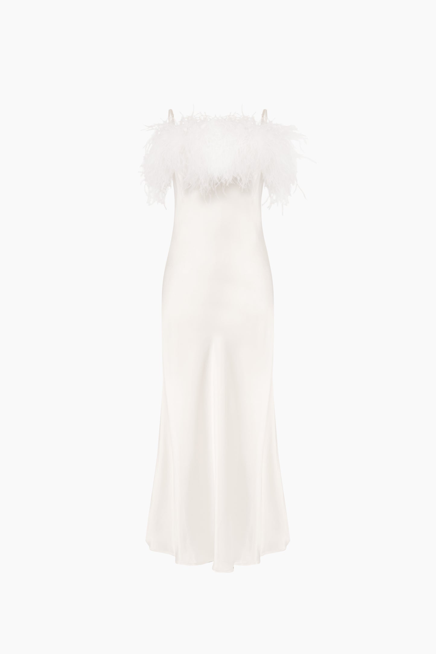 Boheme Slip Dress with Feathers