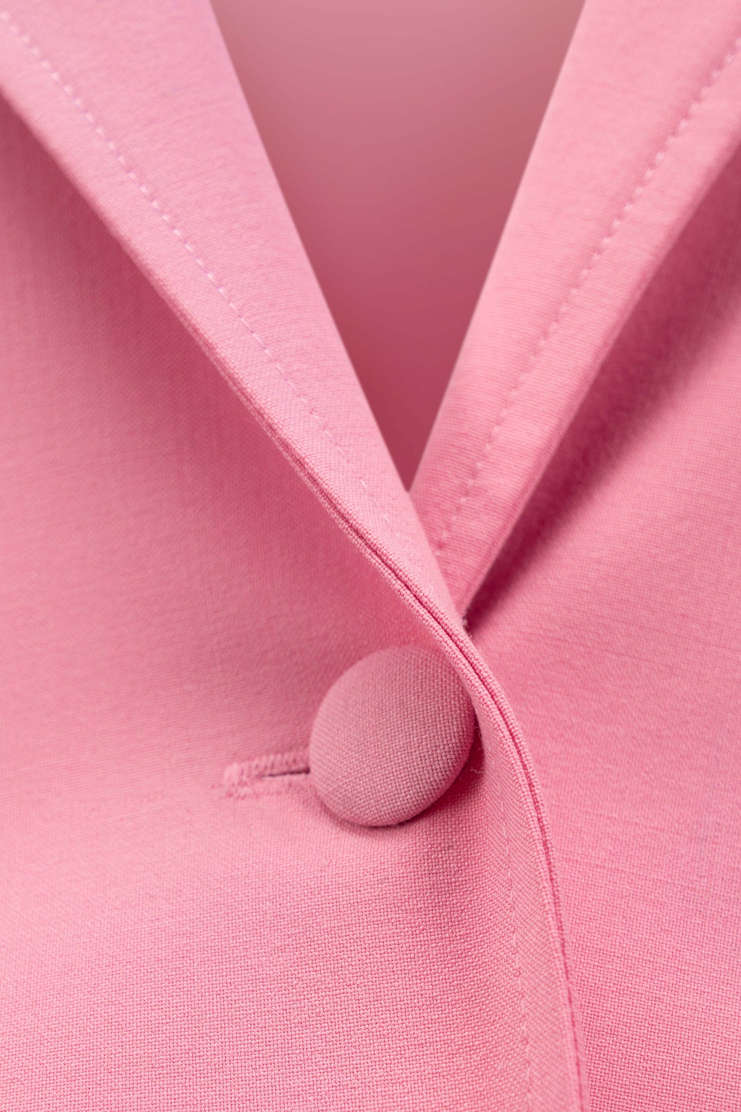 Girl With Pearl Button Blazer with Feathers in Pink