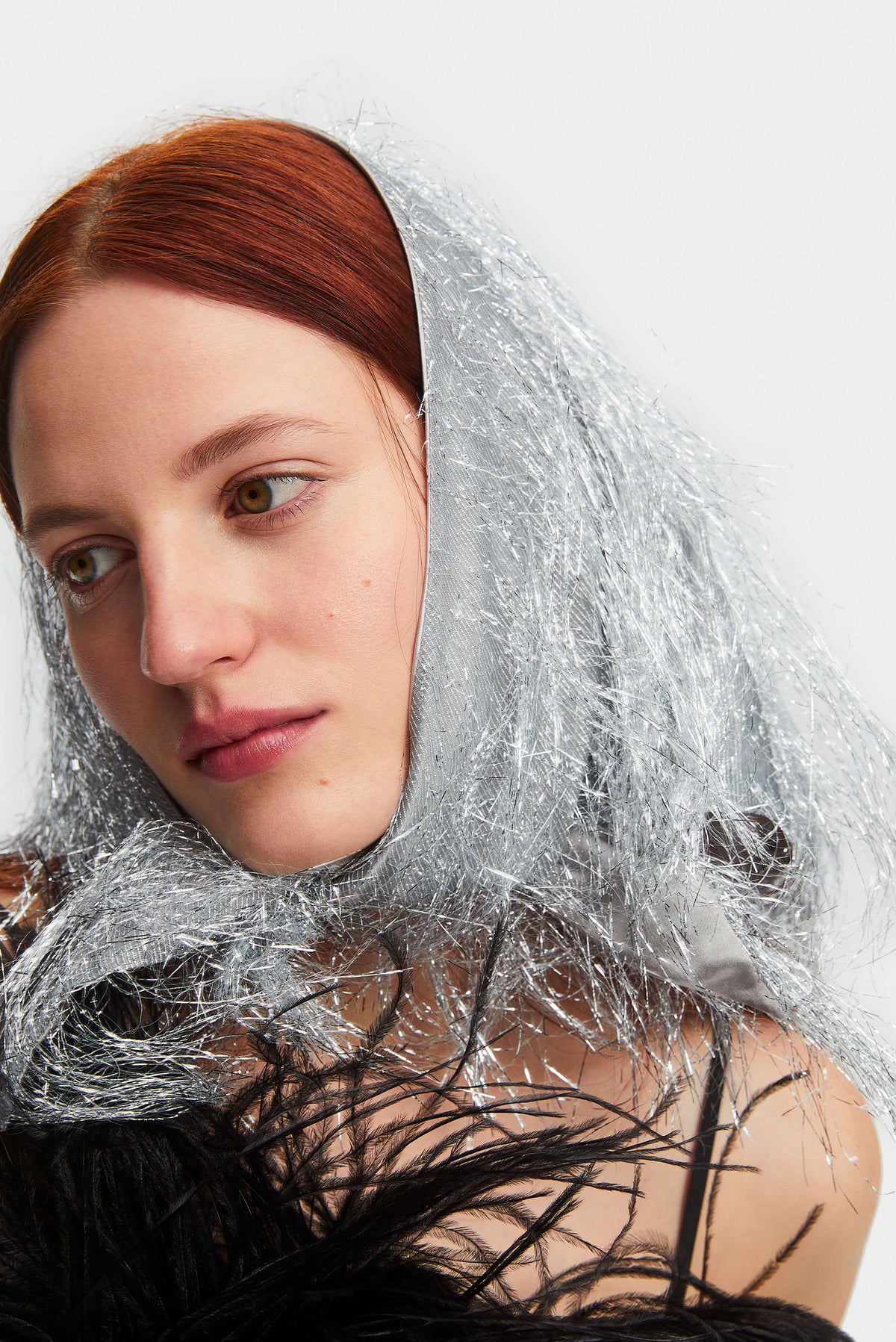 Disco Metallic Fringe Headscarf