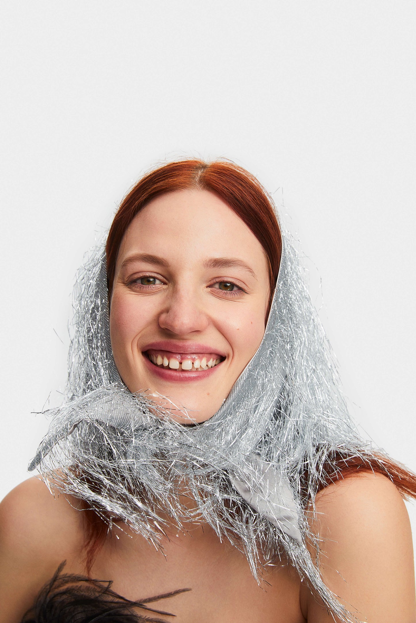 Disco Metallic Fringe Headscarf