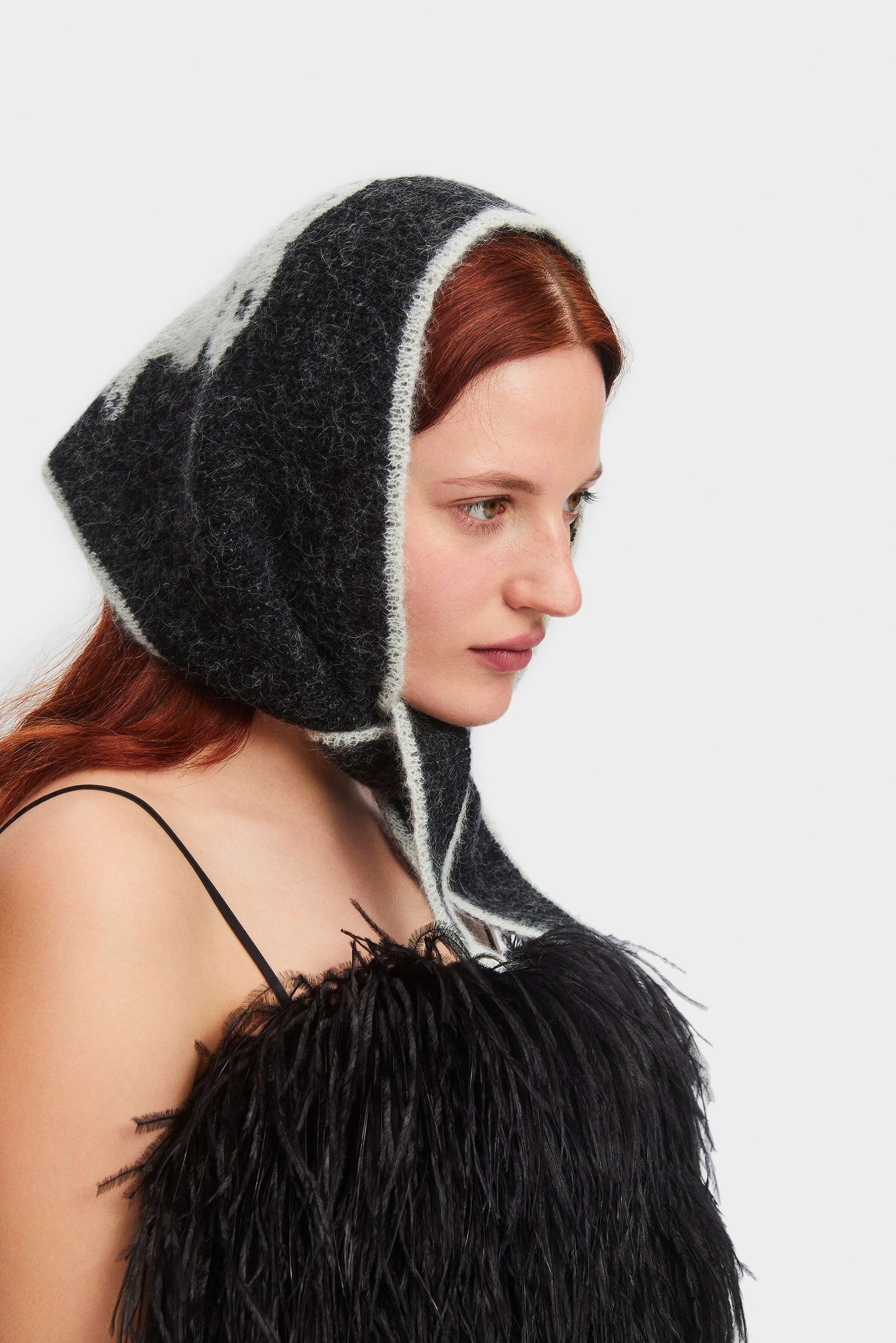 White Rabbit Cashmere-blend Headscarf in Black
