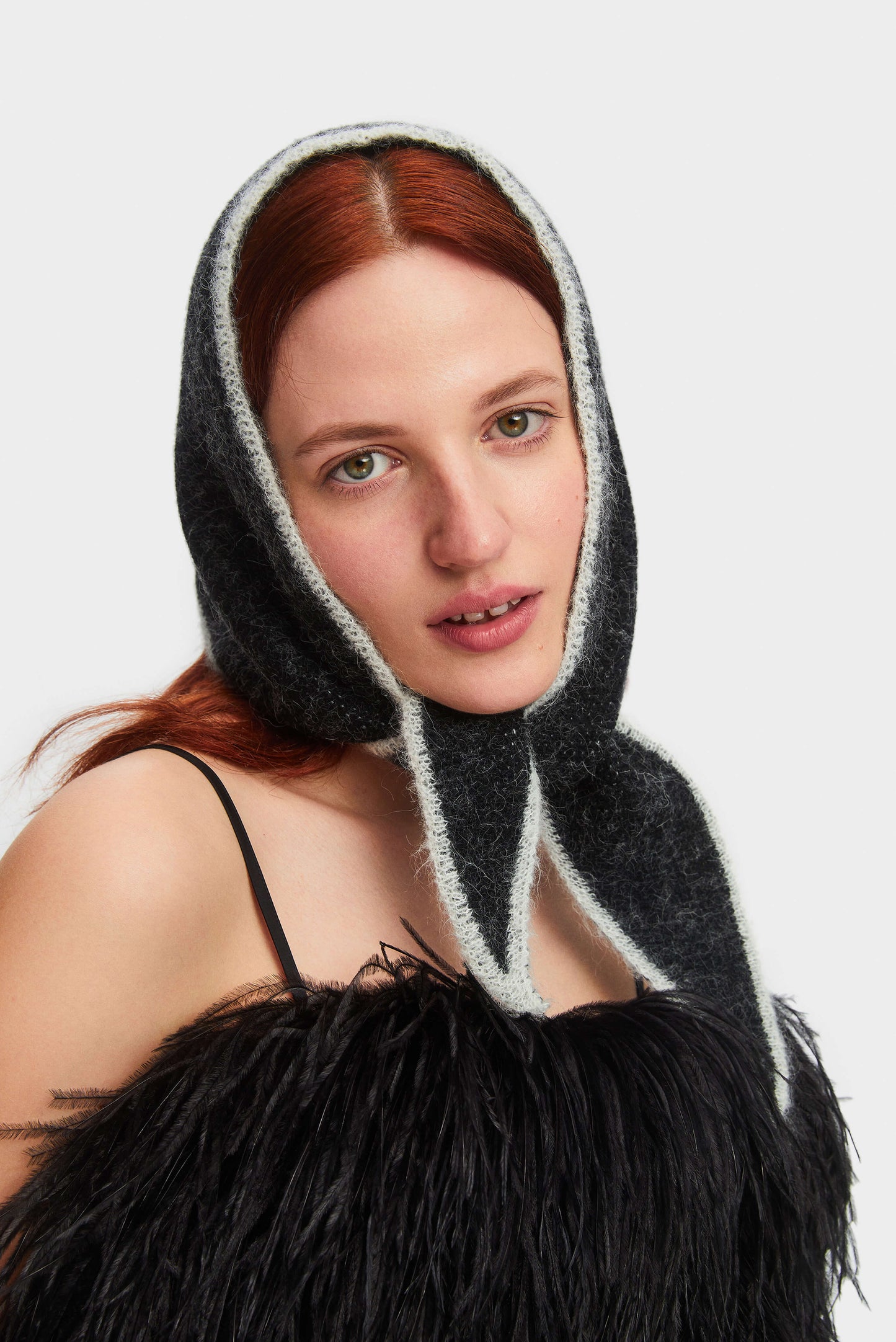 White Rabbit Cashmere-blend Headscarf in Black