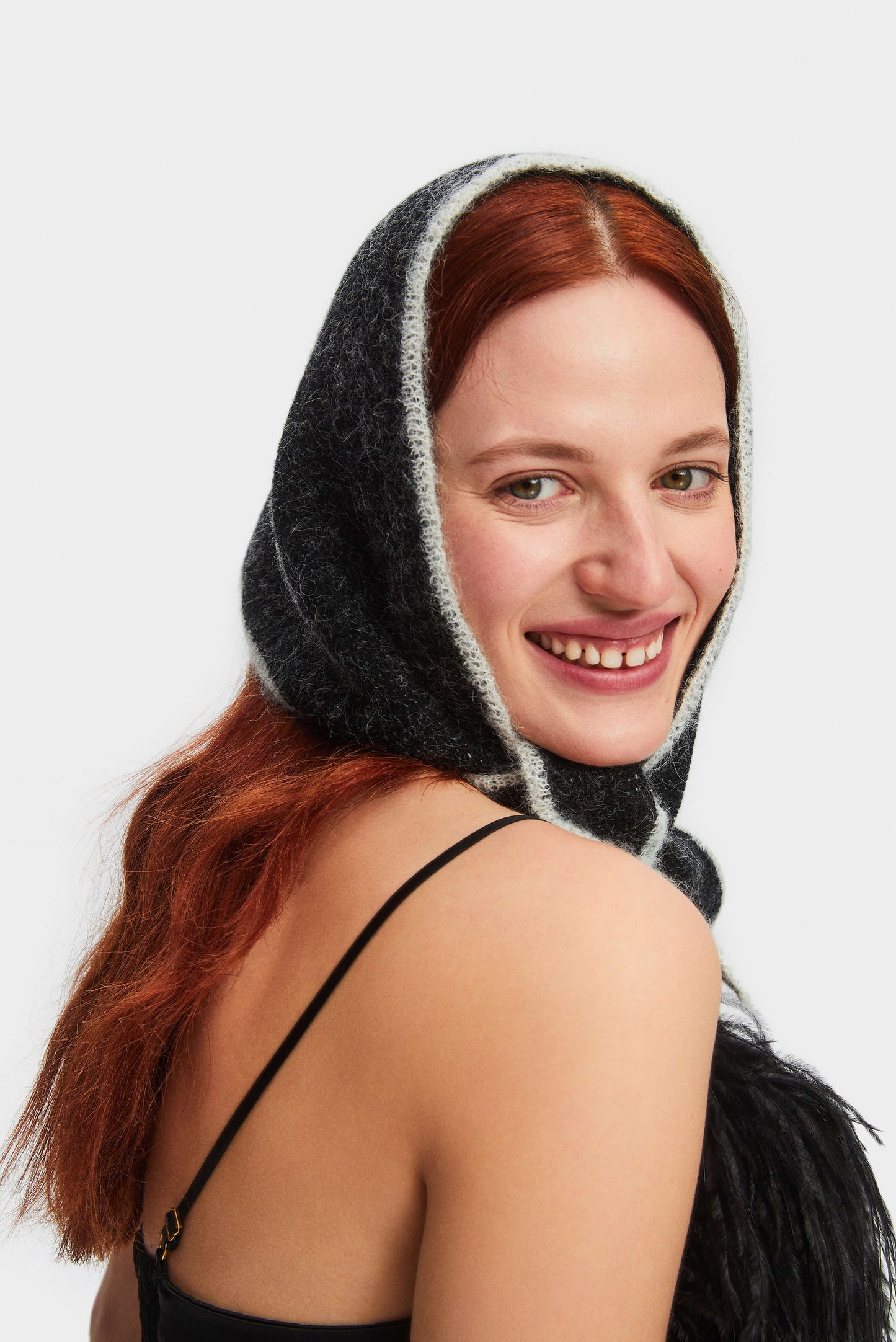 White Rabbit Cashmere-blend Headscarf in Black