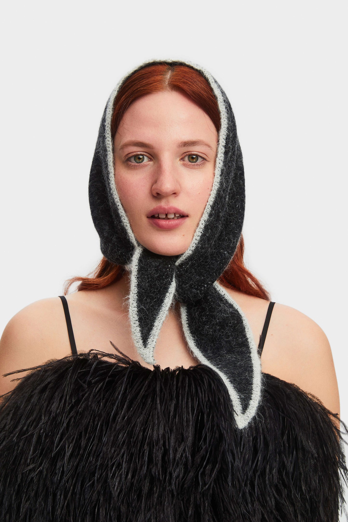 White Rabbit Cashmere-blend Headscarf in Black