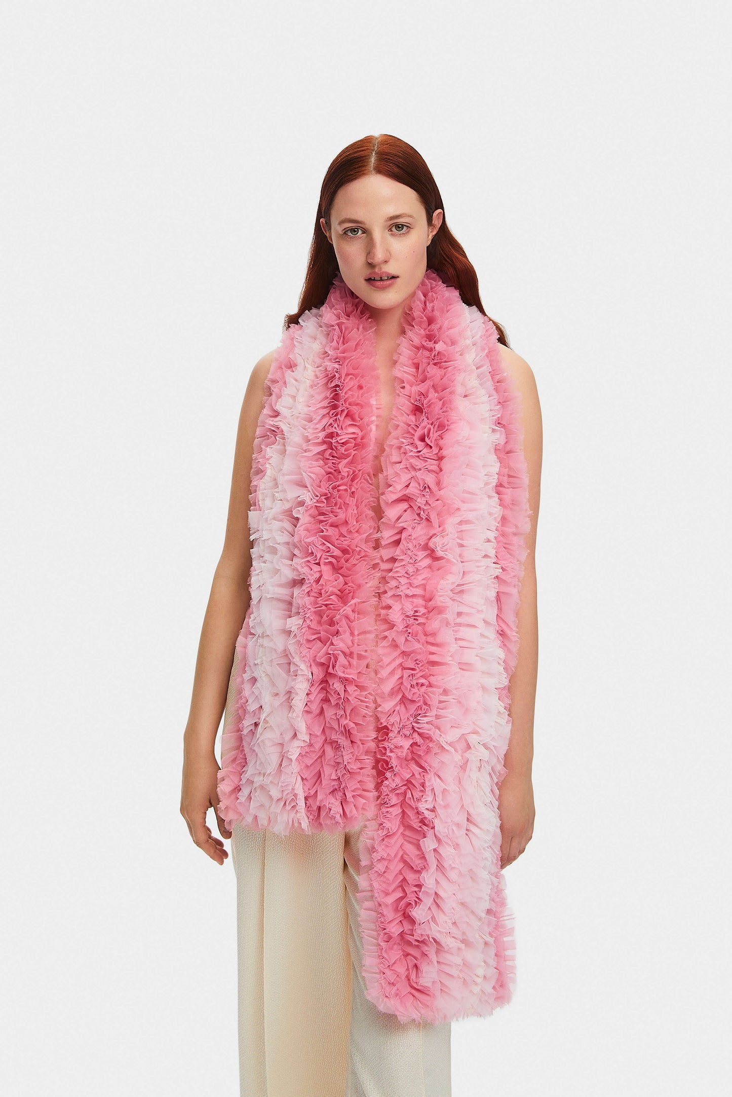 I like It Ruffled Scarf in Pink