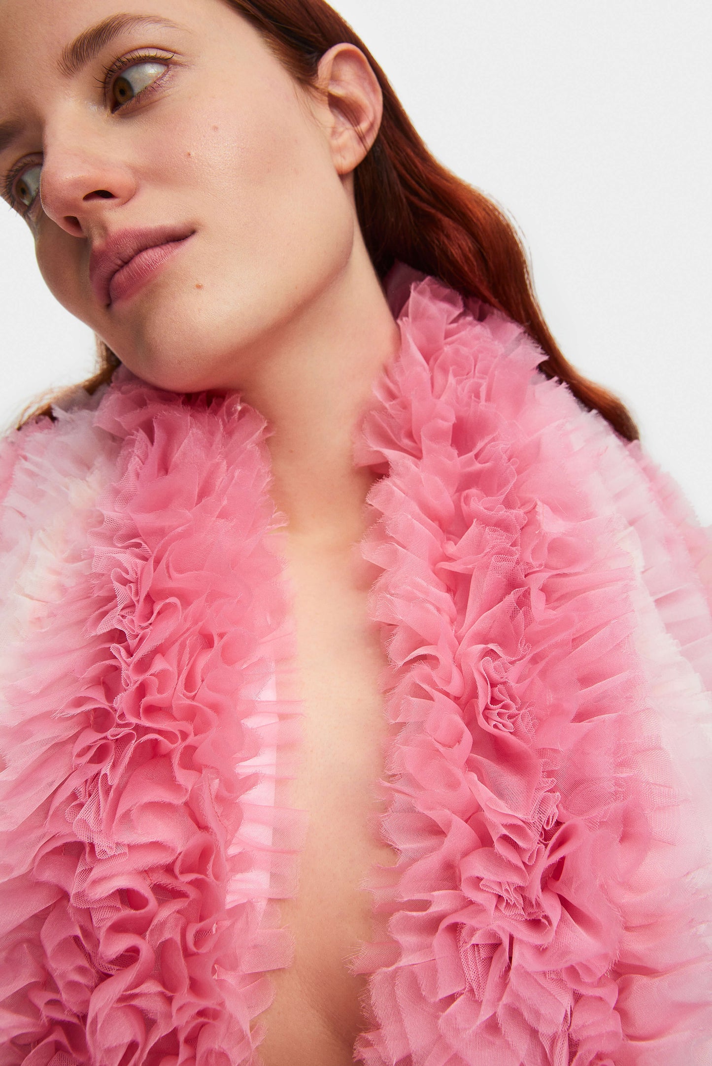 I like It Ruffled Scarf in Pink