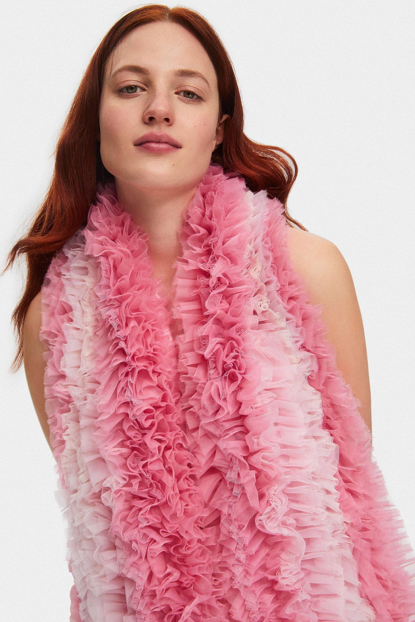 I like It Ruffled Scarf in Pink