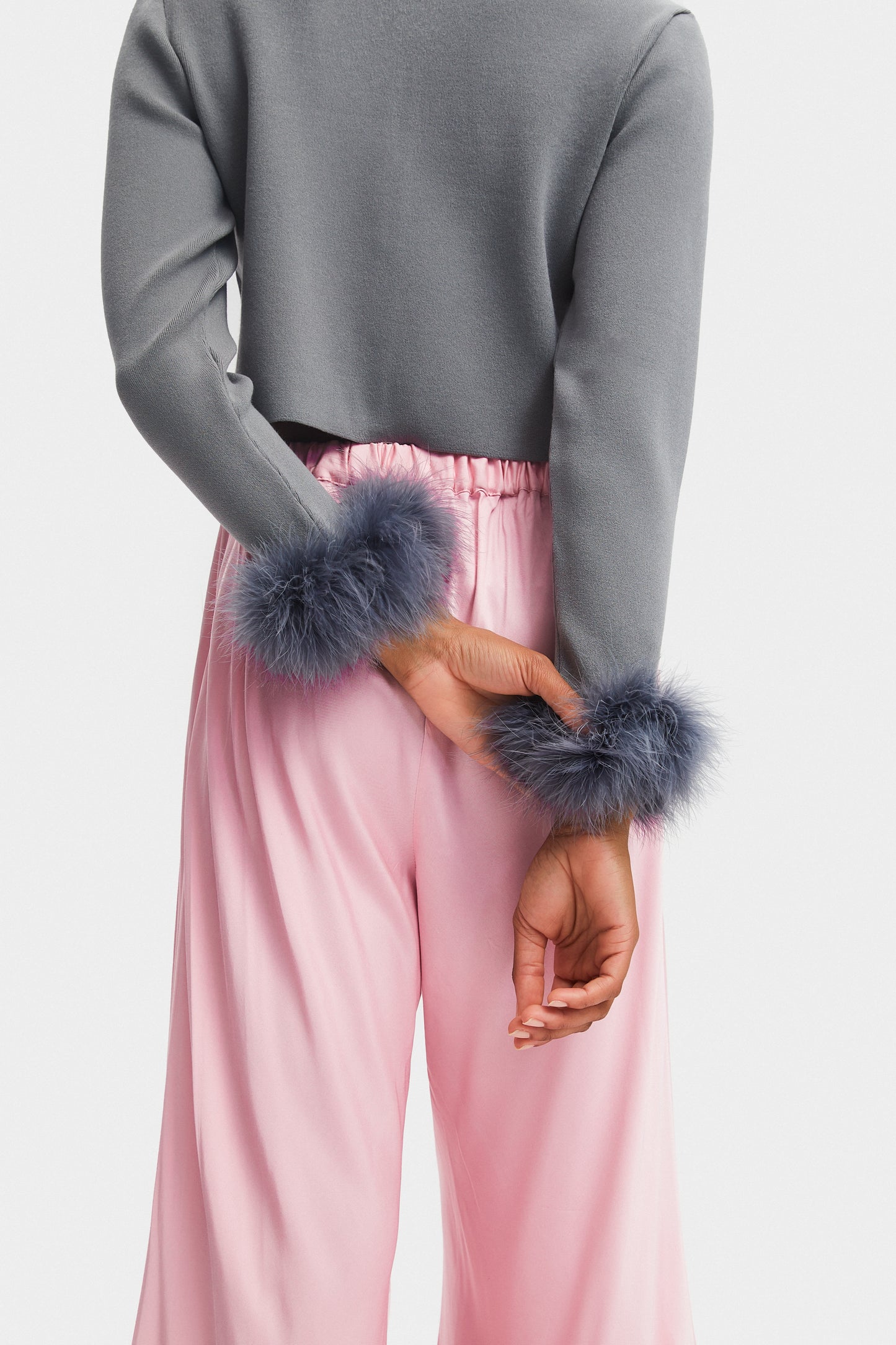 Knitted Cardigan in Flame Gray