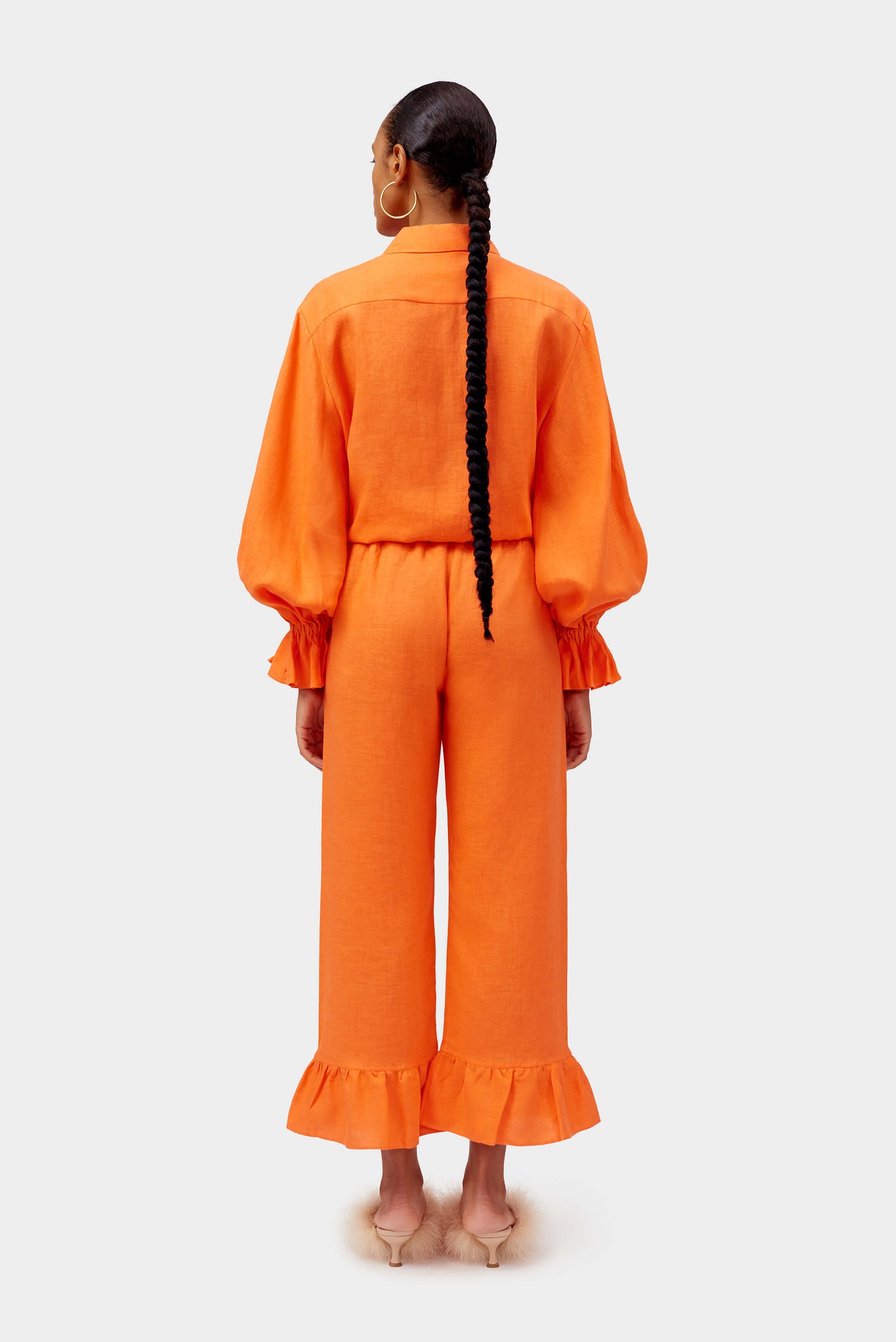 Rumba Linen Lounge Suit in Orange