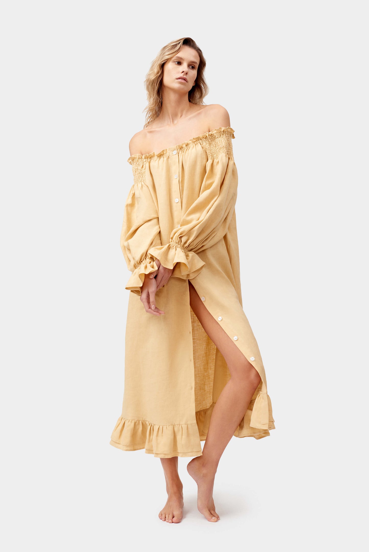 Romantica Loungewear Dress in Beige