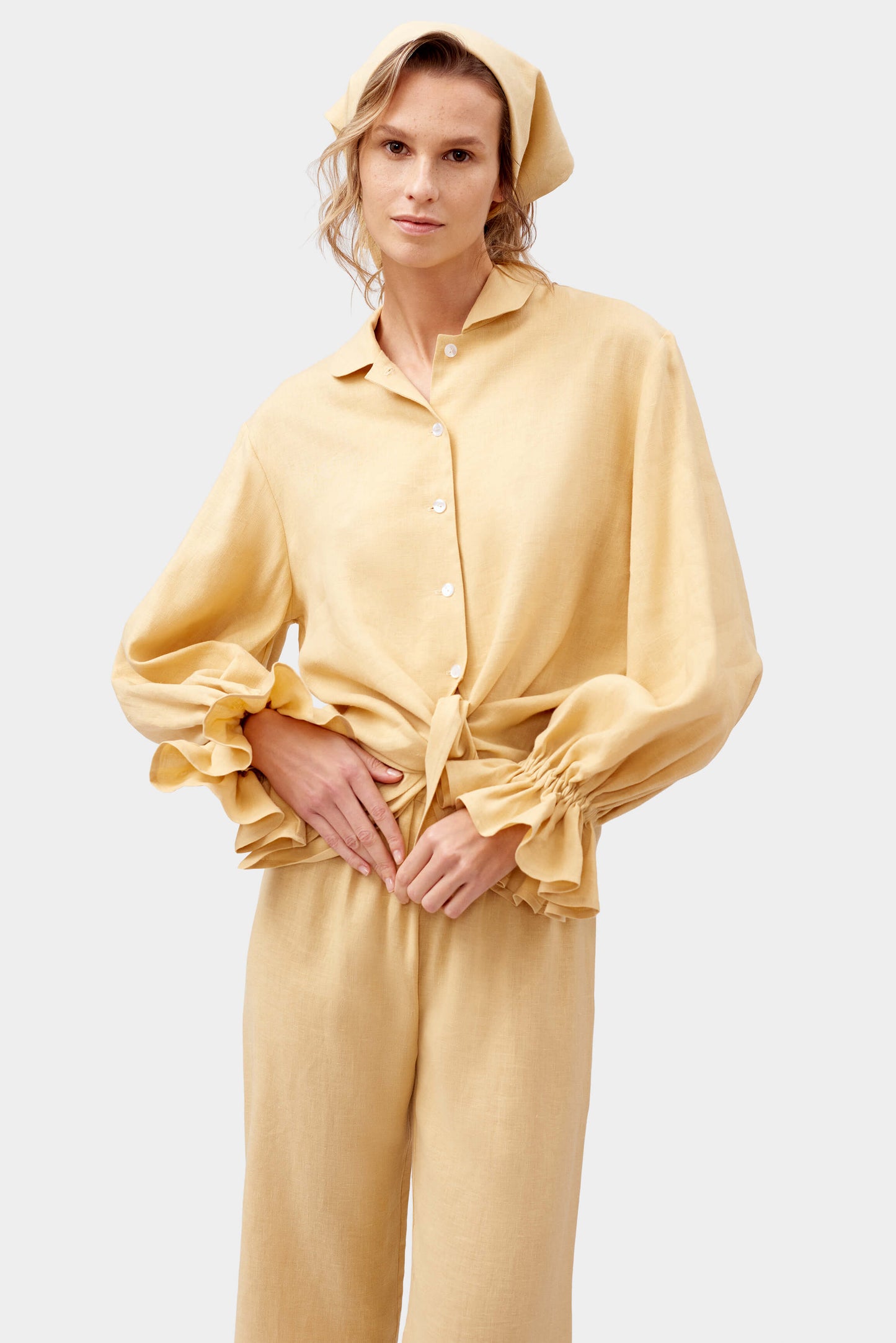 Rumba Linen Lounge Suit in Beige
