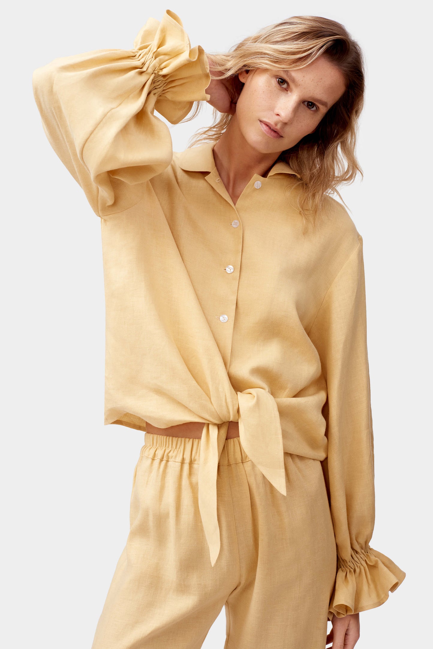 Rumba Linen Lounge Suit in Beige