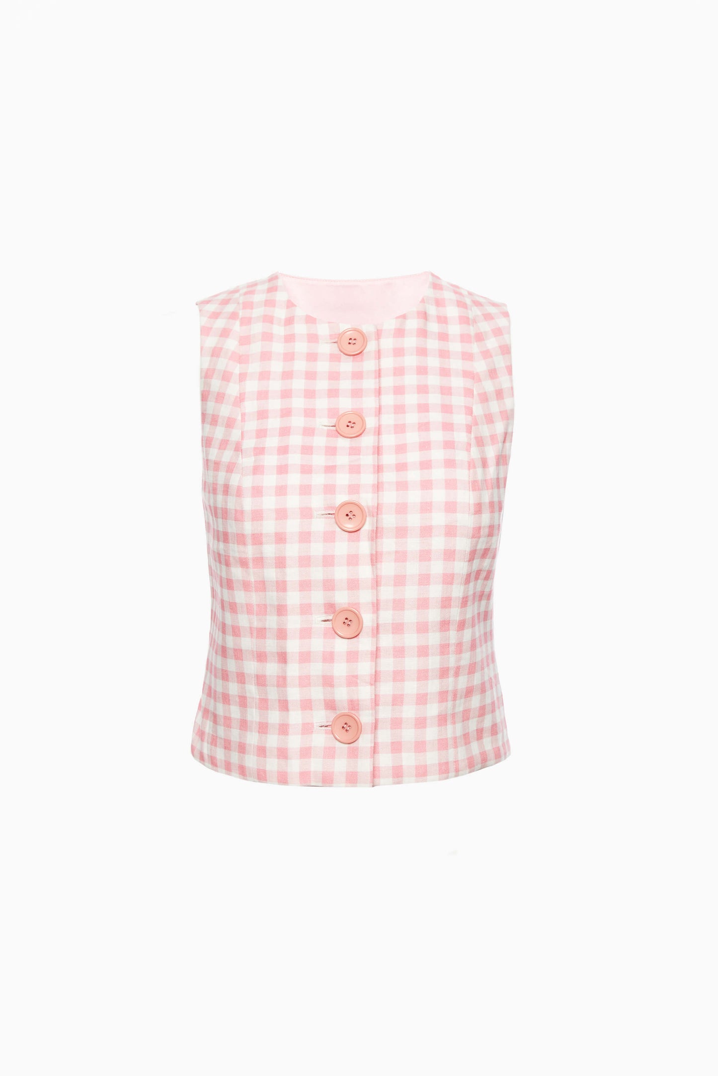 Lili Marleen Waistcoat in Pink Vichy