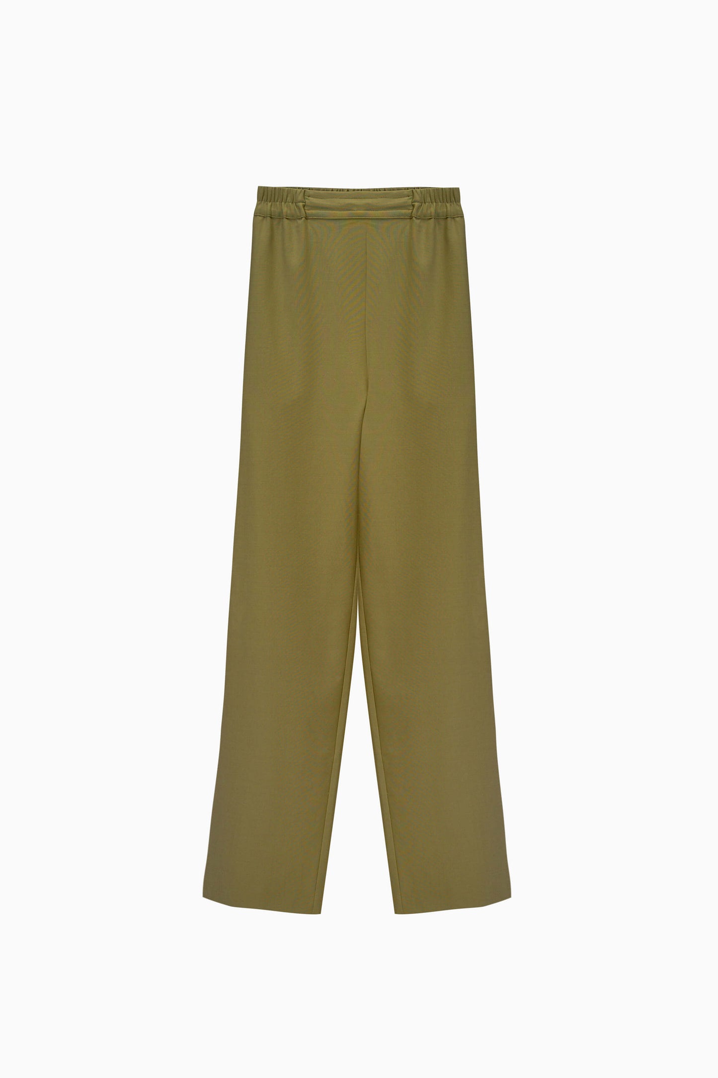 Off the Duty Pants with Piping in Green