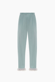 Venus in Love Pants with Detachable Feathers in Dove Blue