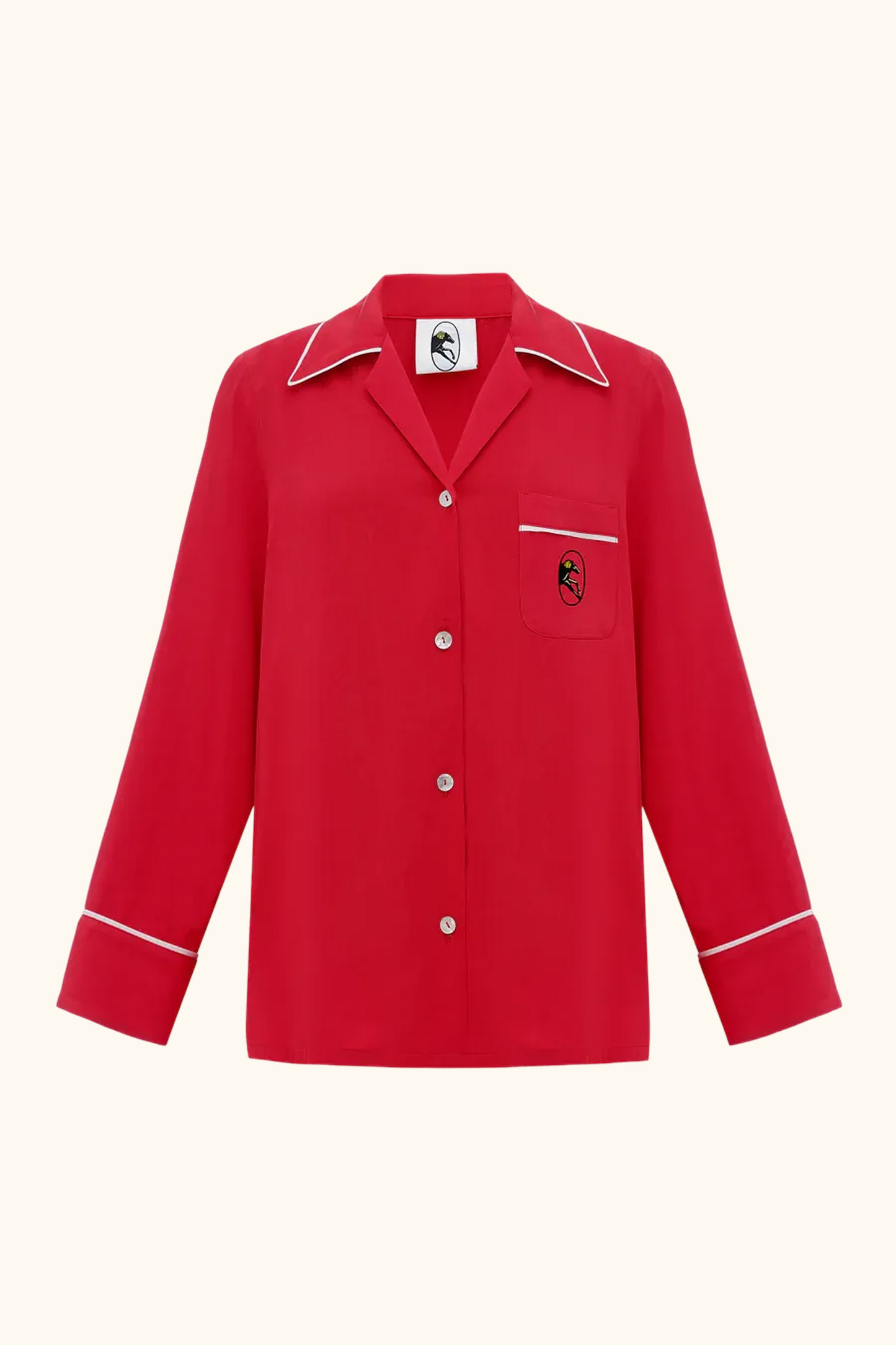 Finnegan Unisex Pajama Shirt in Red