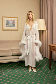 Afrodita Lounge Robe in White