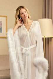 Afrodita Lounge Robe in White