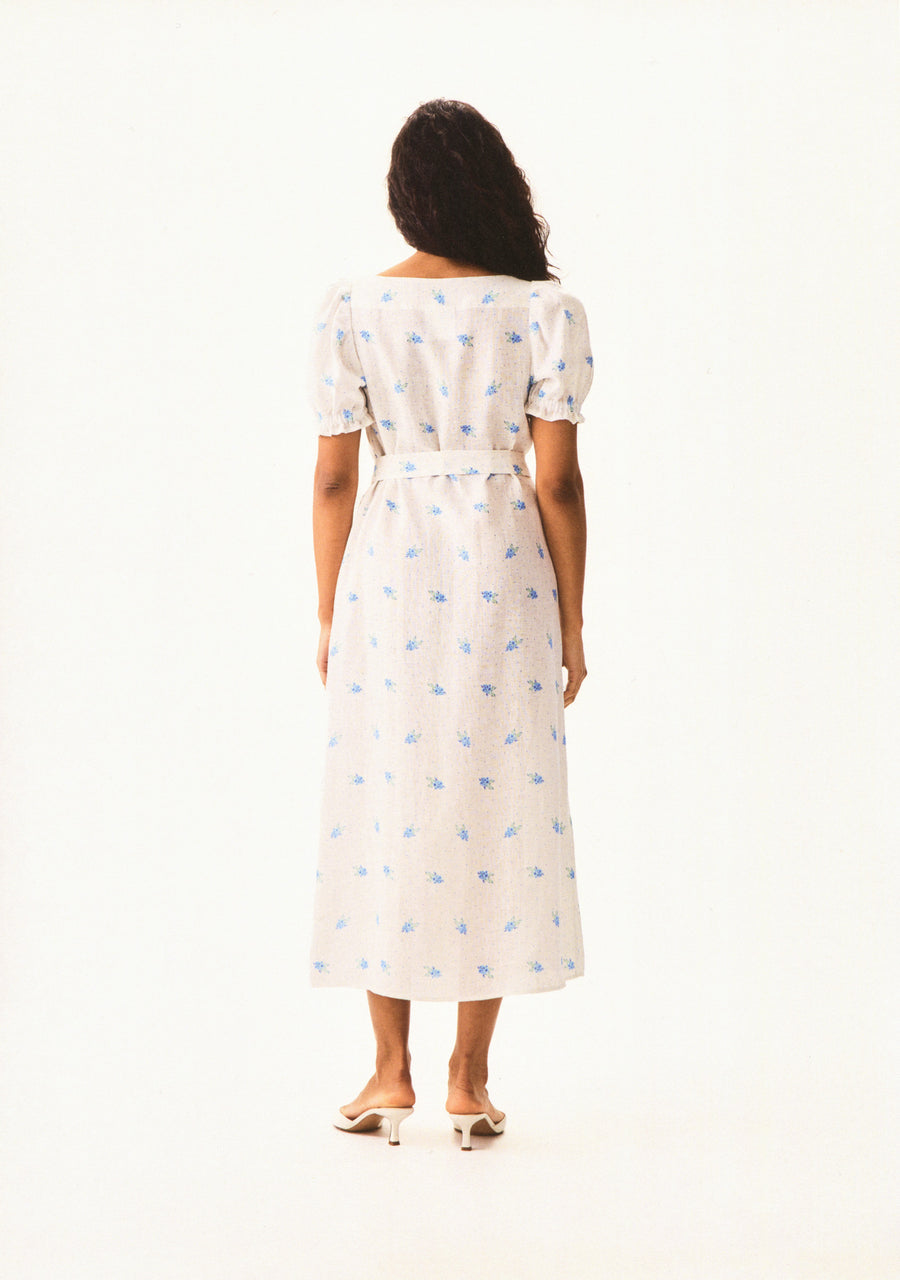 sleeper brigitte linen mini dress Sleeper Bridgette Linen Mini Dress