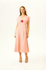 Poppi Midi Dress in Pink