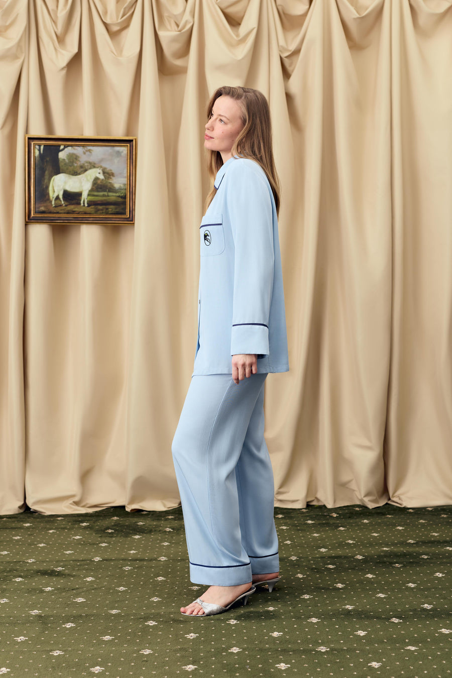 Finnegan Unisex Pajama Pants in Blue