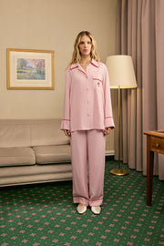 Finnegan Unisex Pajama Shirt in Pink